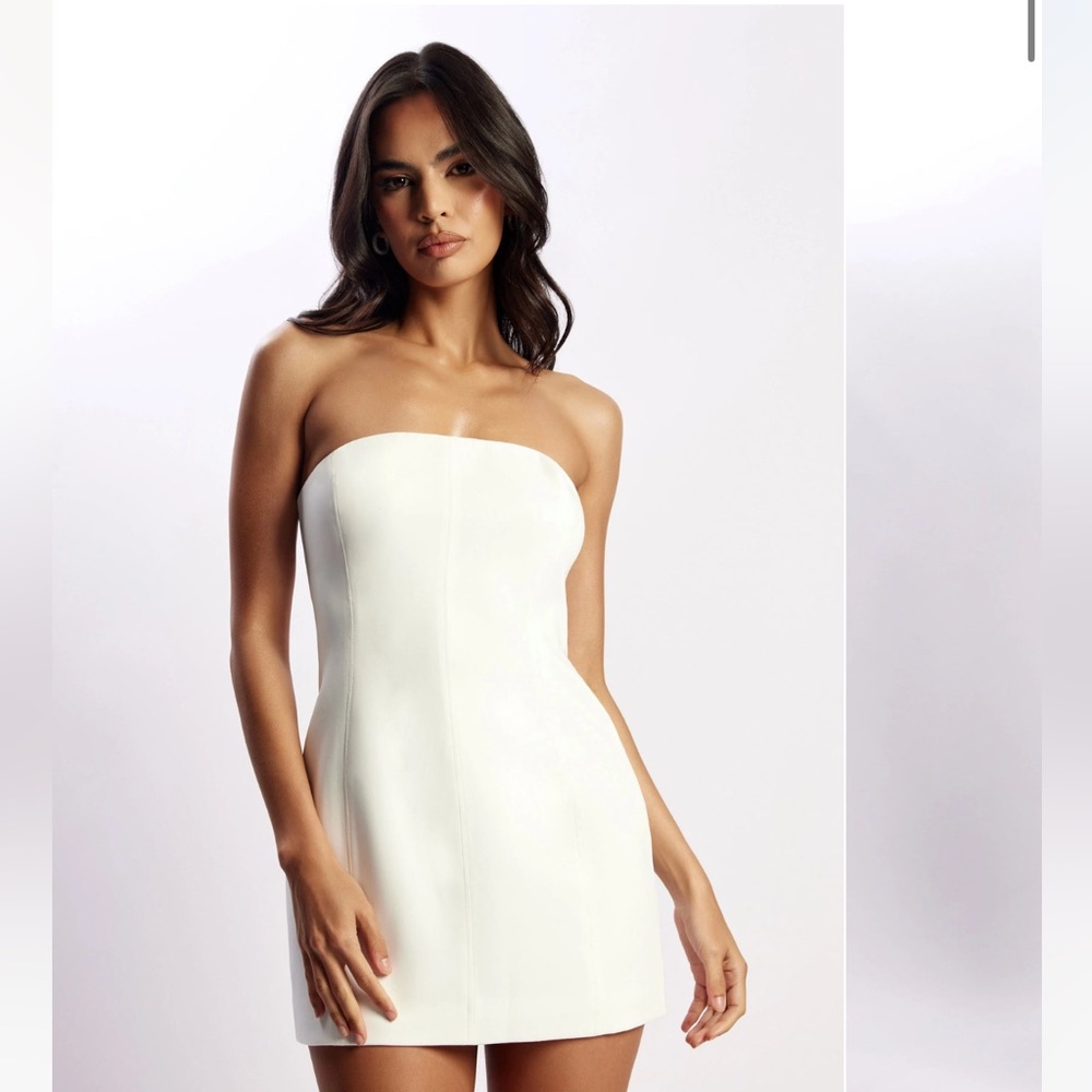 Meshki Maci Crepe Mini Dress White Small - Bridal Bachelorette